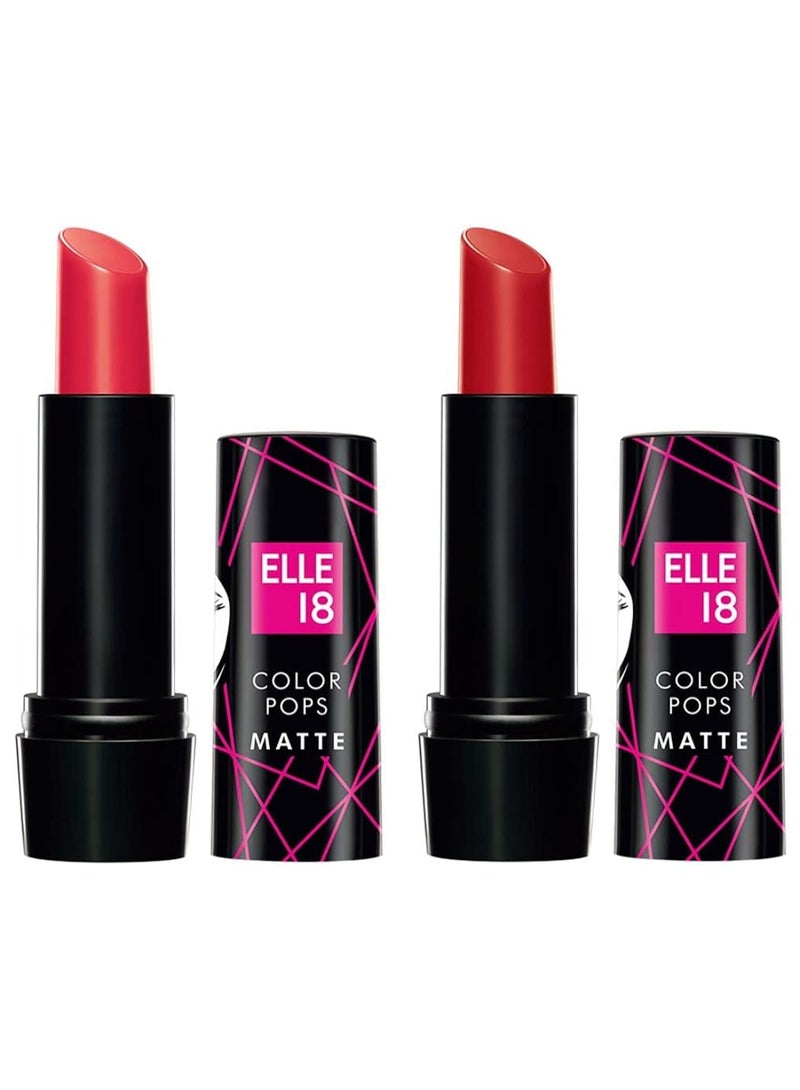 Elle18 Elle 18 Elle 8 Lipstick Maroon City (Matte)&Elle 8 Lipstick Maroon Silk (Matte) - Image 1